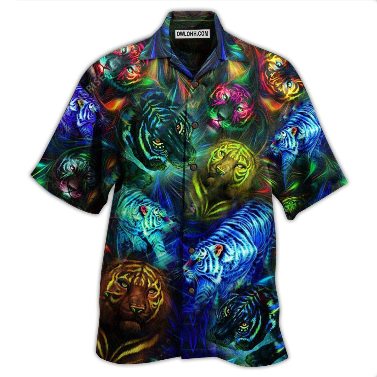 Tiger Powerful Neon Color – Hawaiian Shirt  – Owl Ohh