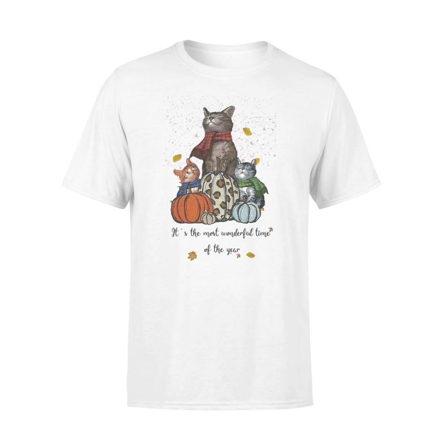 It’s The Most Wonderful Time Of The Year Fall Cat Pumpkins T-shirt