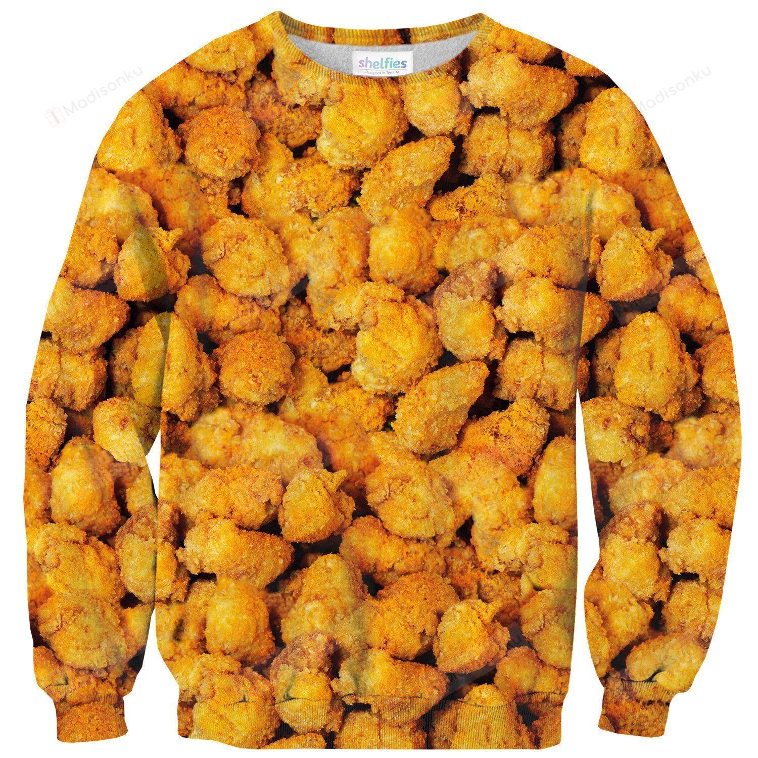 Chicken Nuggets Ugly Christmas Sweater, All Over Print Sweatshirt