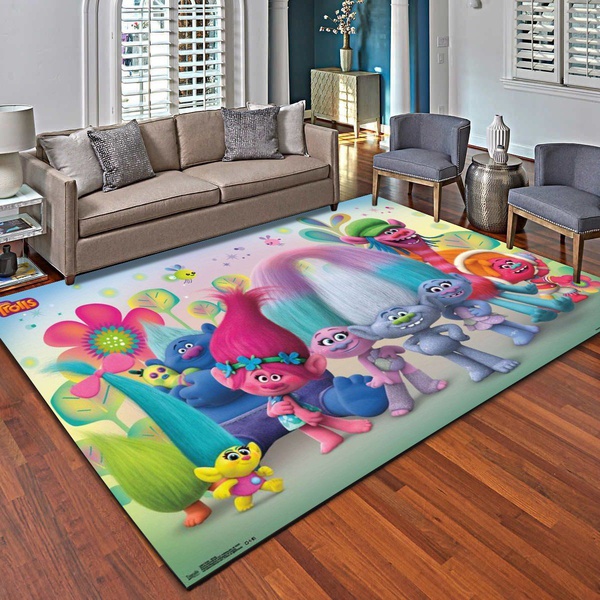 Dreamworks Trolls Group Area Rug, Living Room Bedroom Carpet