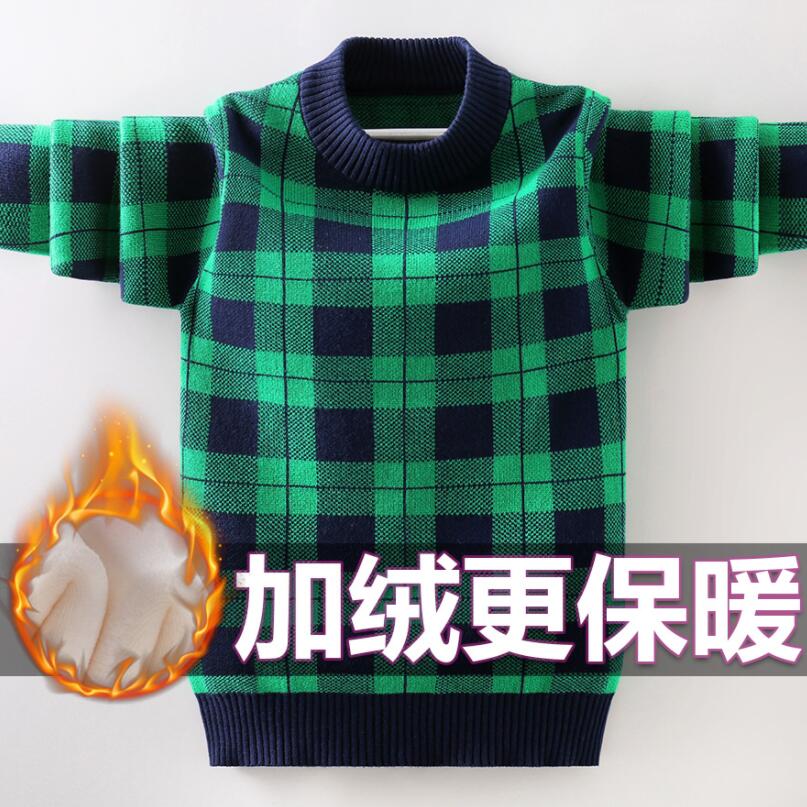 Comfortable Boys clothes 100% cotton plaid sweaters teenage knitted shirt kids pullovers baby boys jacket bottoming shirt cloth alx