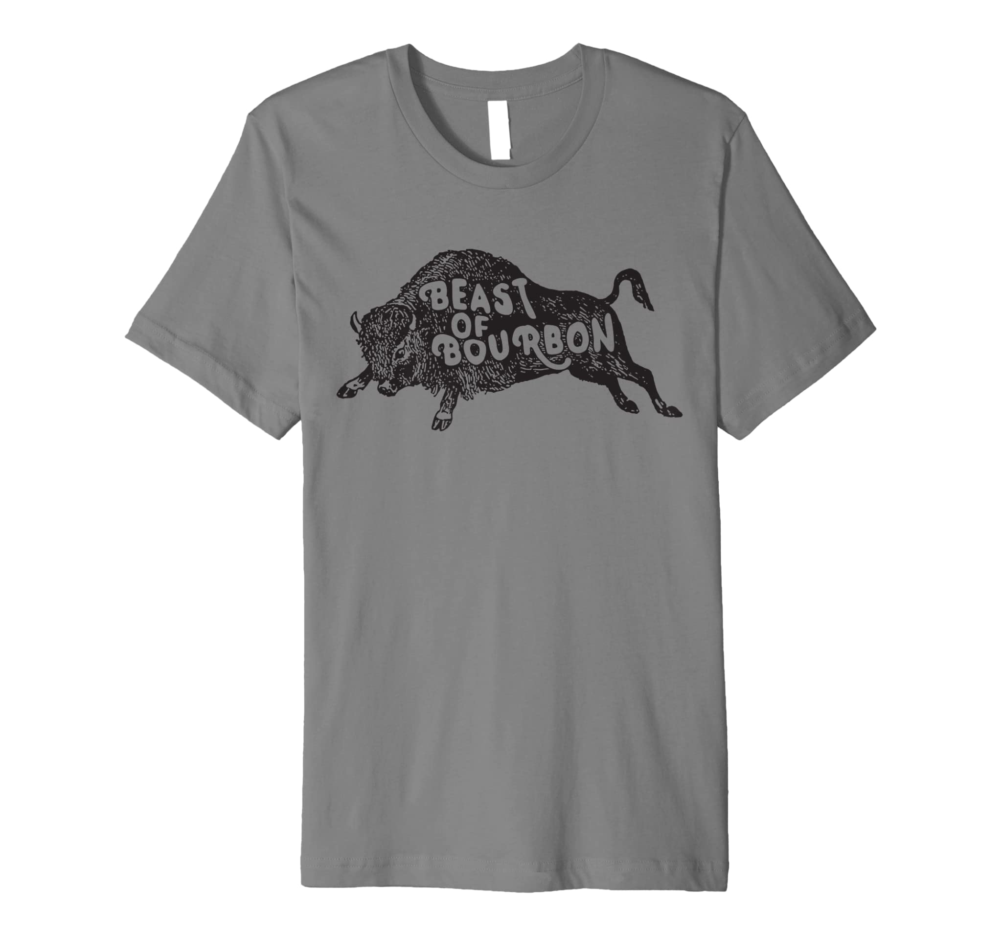 Drinking Fun Beast of Bourbon Whiskey Bison Buffalo Party Premium T-Shirt