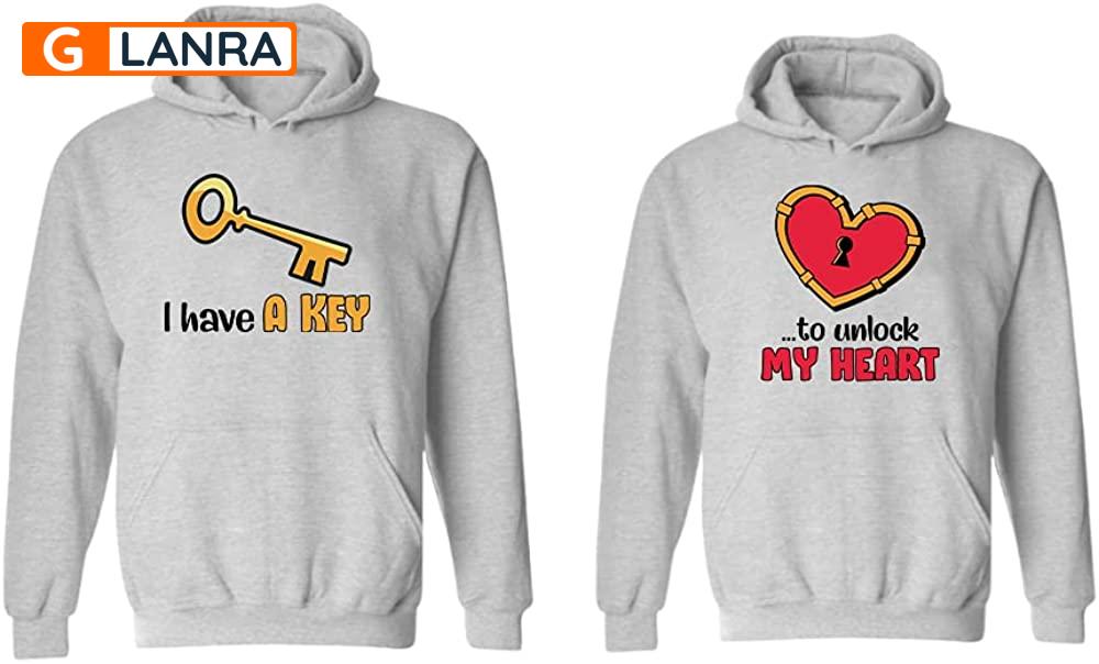 I Have A Key To Unlock My Heart Hoodie, Key Lock Couple Hoodie, Matching Couple Hoodie, Husband Wife Hoodie, Unisex Sweater, Sweatshirt