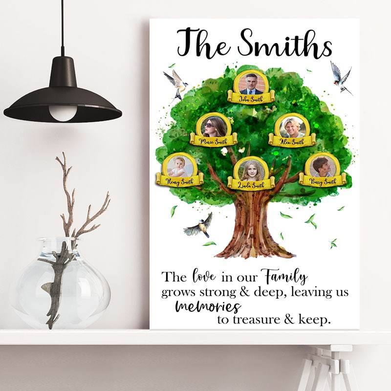 Family Tree Love Memories Plants Personalized Poster