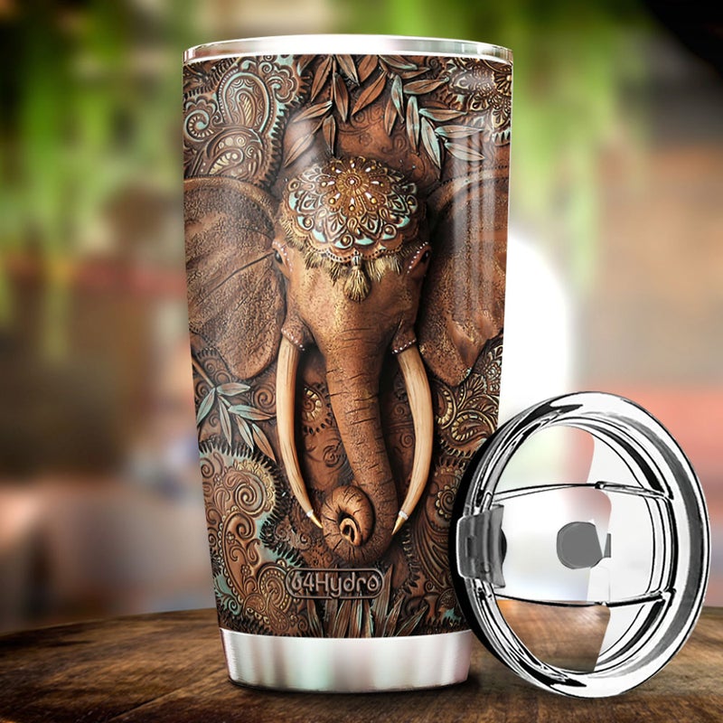 Wooden Style Elephant Htqz0610138Z Stainless Steel Tumbler