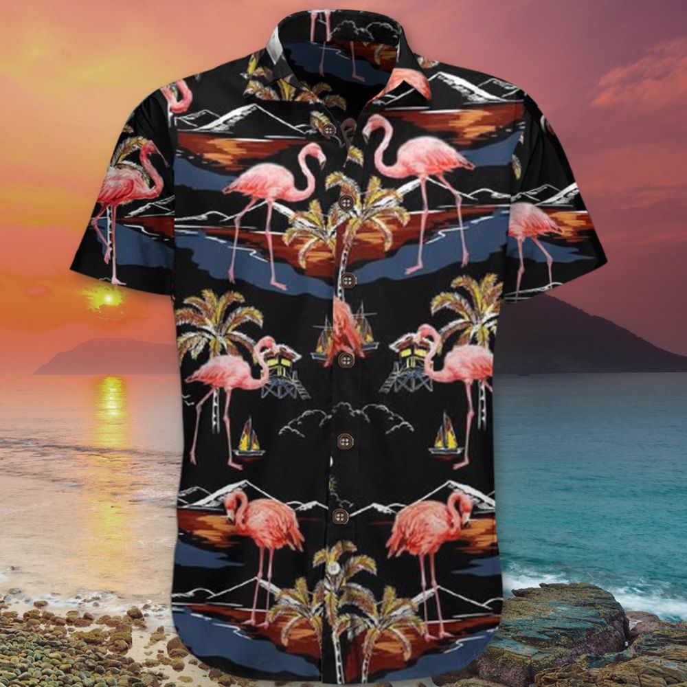 Flamingo Palm Hawaiian Shirt Tropical Pattern Summer Gift Ideas For Father Ha51410