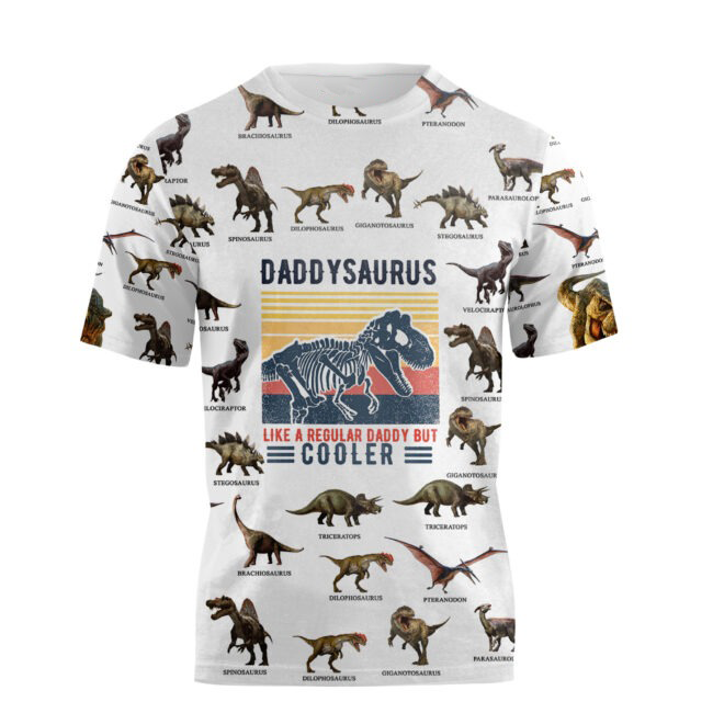 Daddysaurus 3D All Over Printed Shirts 3D Hoodie Daddy Saurus Sublimation Shirt For Dad Father’S Day 3D Shirts