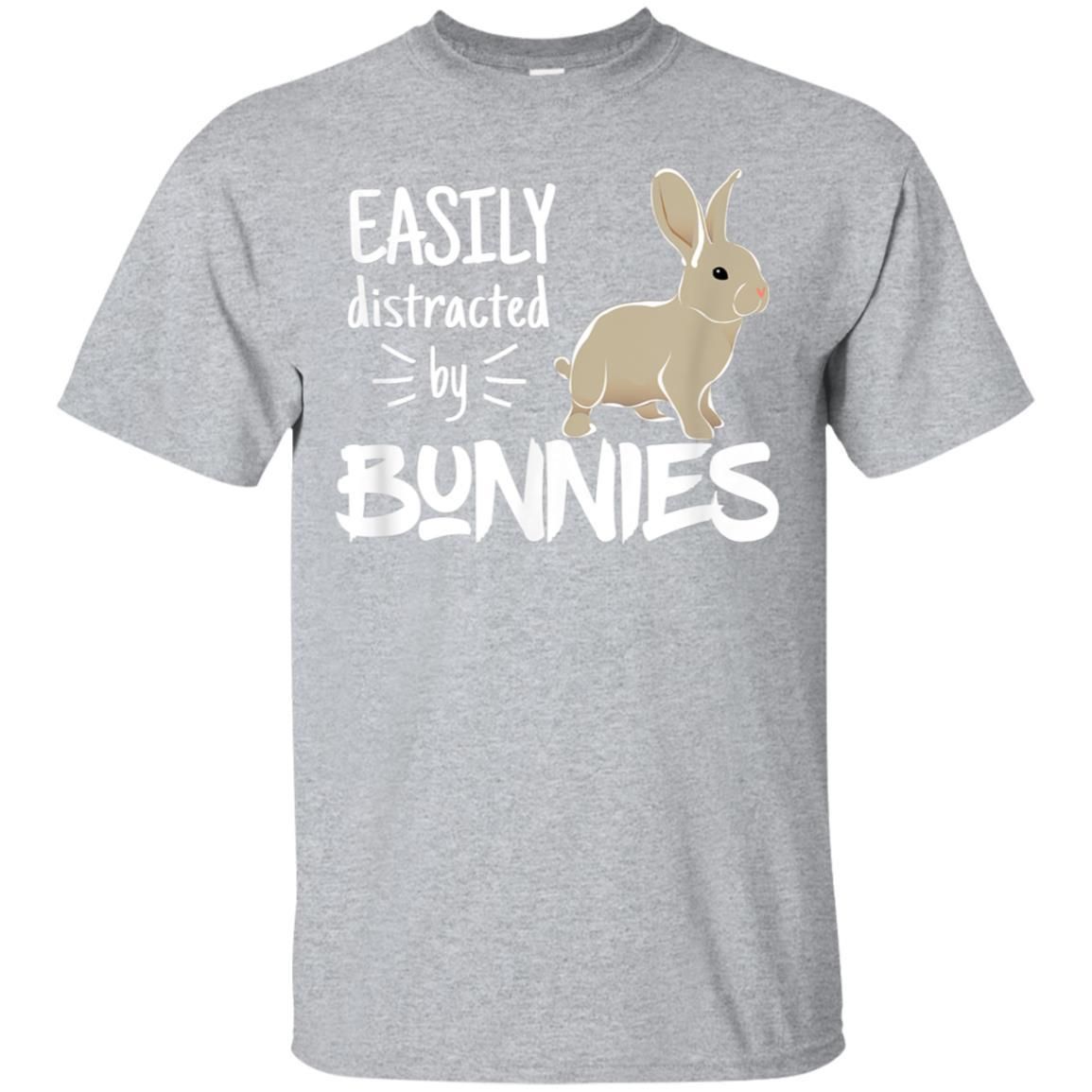 Easily Distracted By Bunnies Tshirt Rabbit Lover Gift