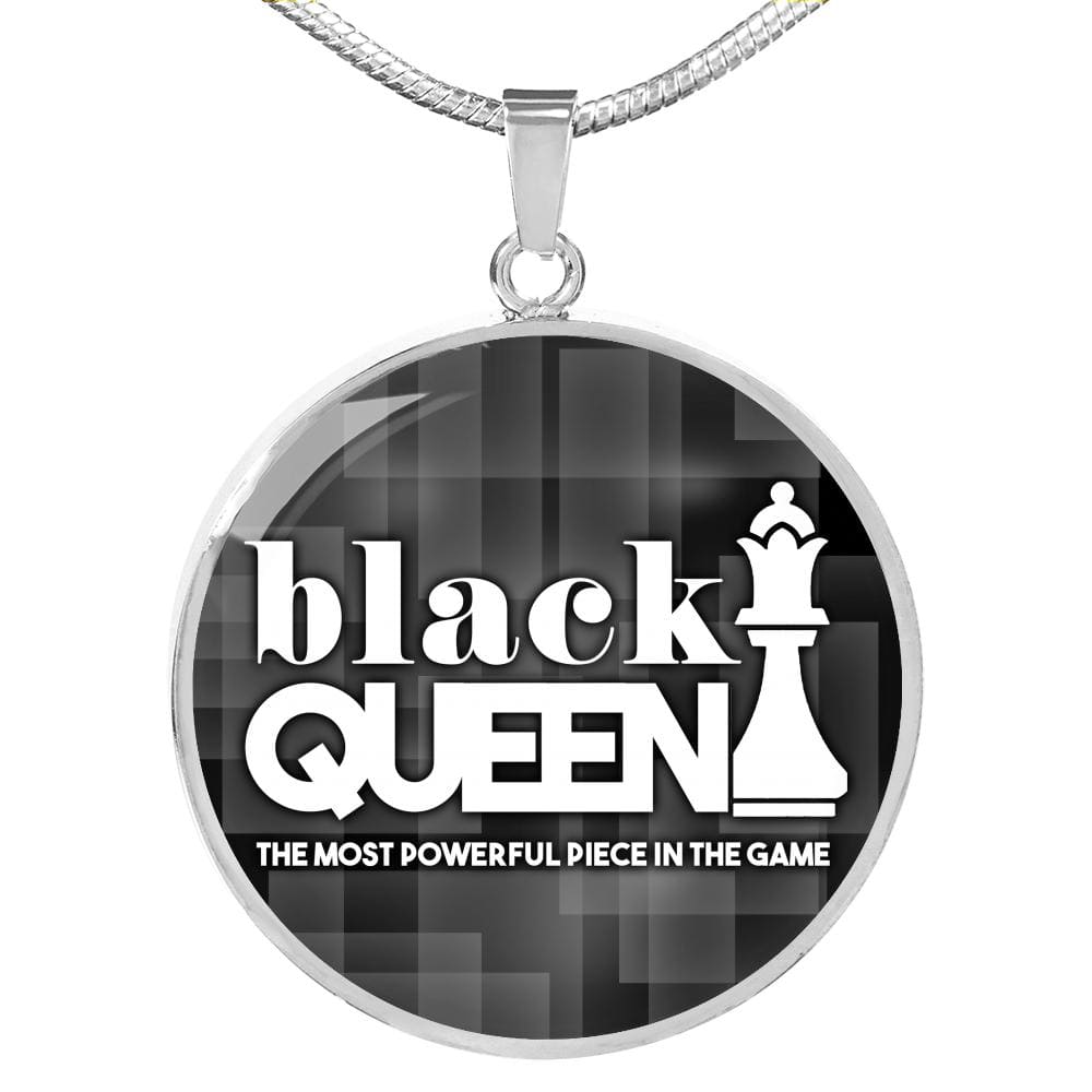 Black Queen Round Necklace Afro Girl Gifts