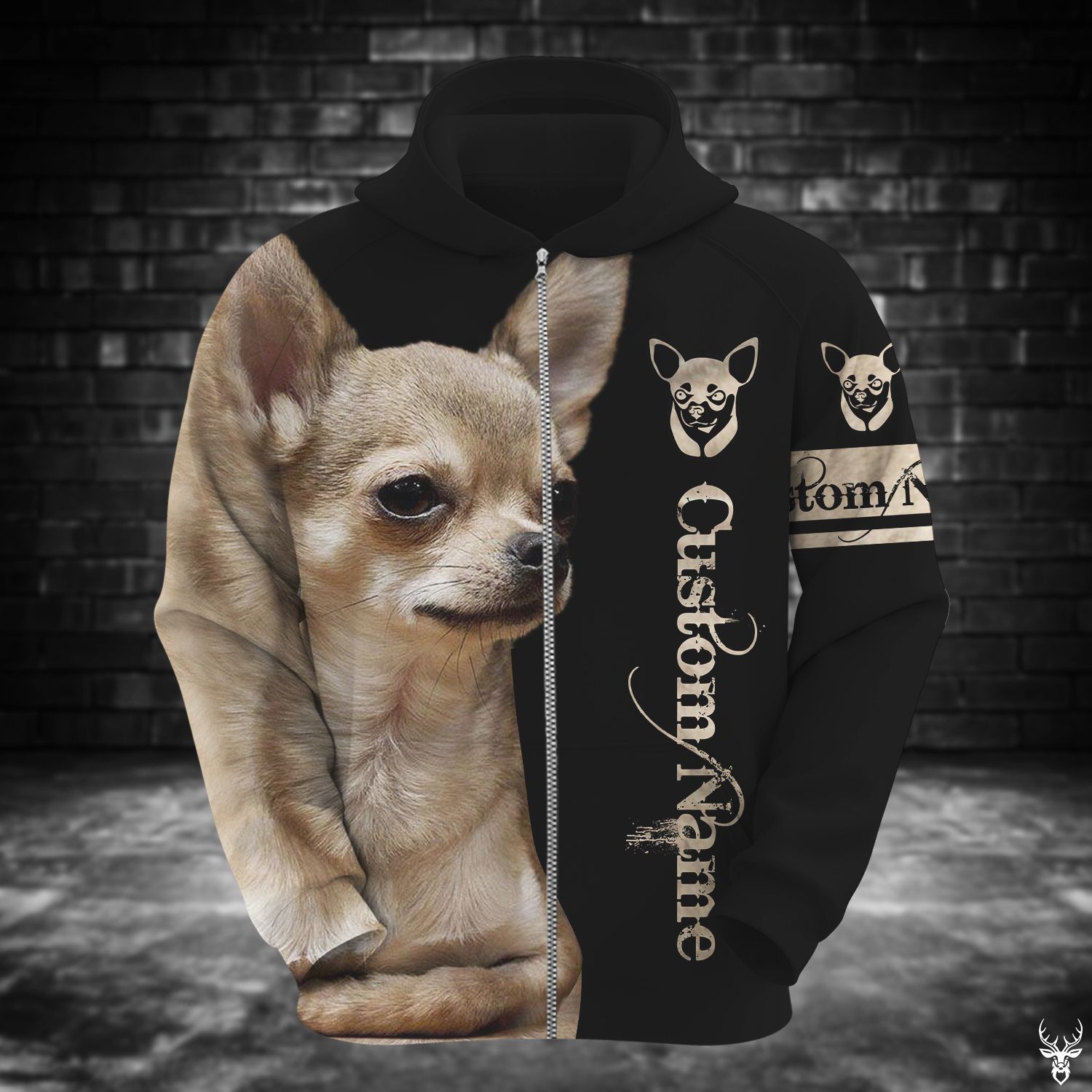 Chihuahua Custom Name Hoodie QQ NXD012009F03BA