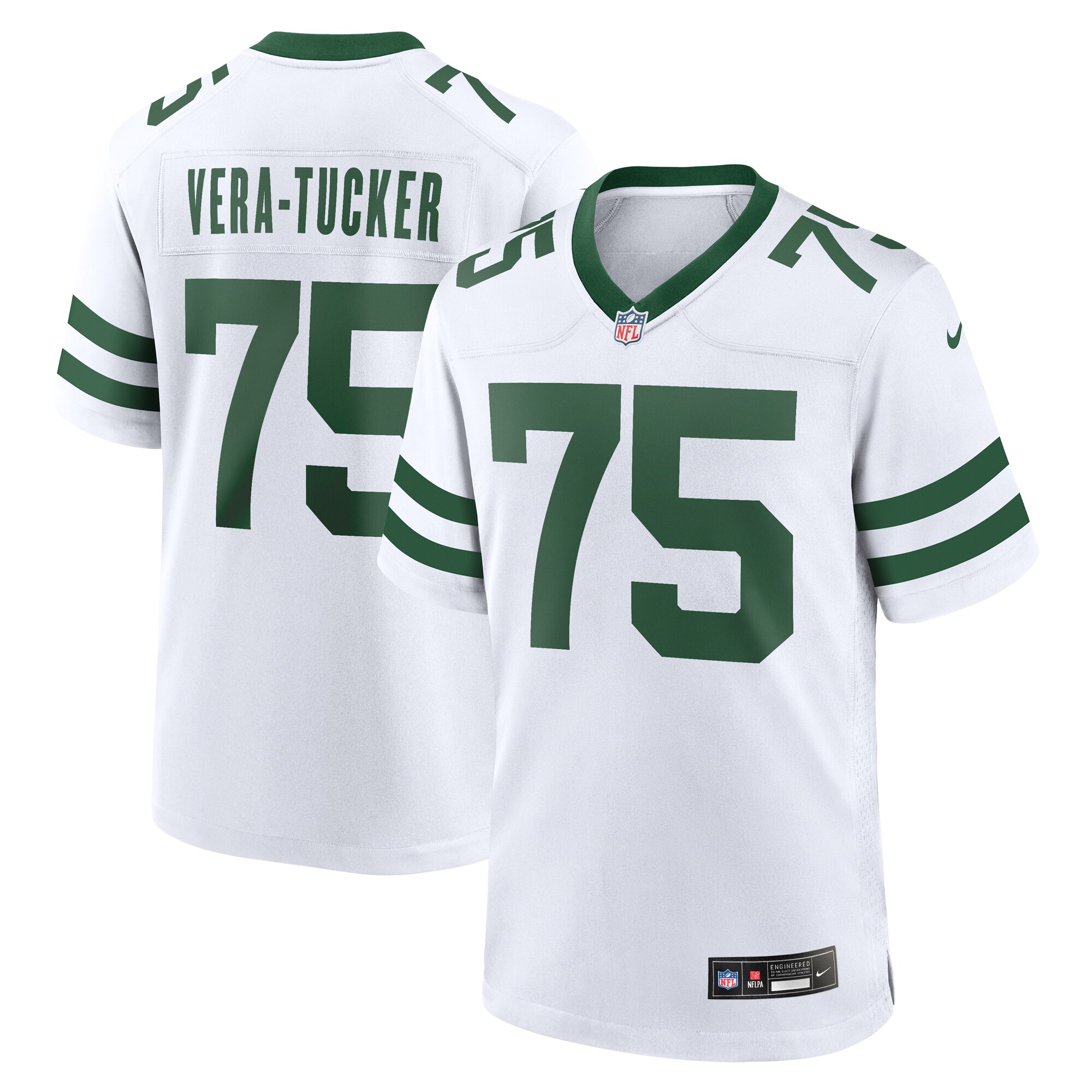 Alijah Vera-Tucker New York Jets Legacy Player Game Jersey – White