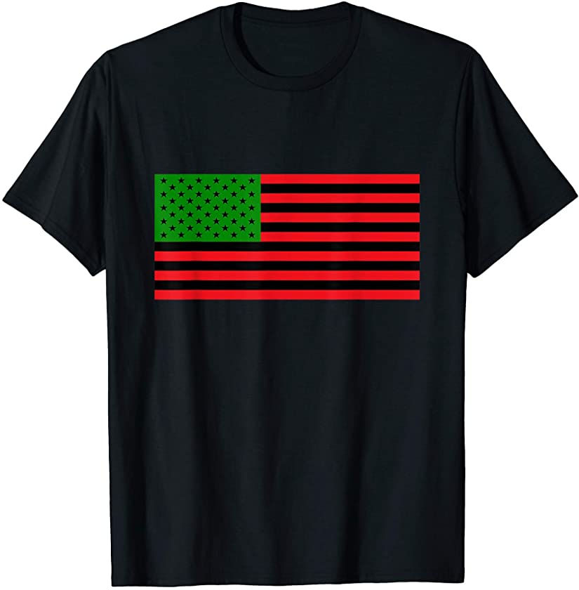 Red Black Green Pan African American Flag – Juneteenth T-Shirt