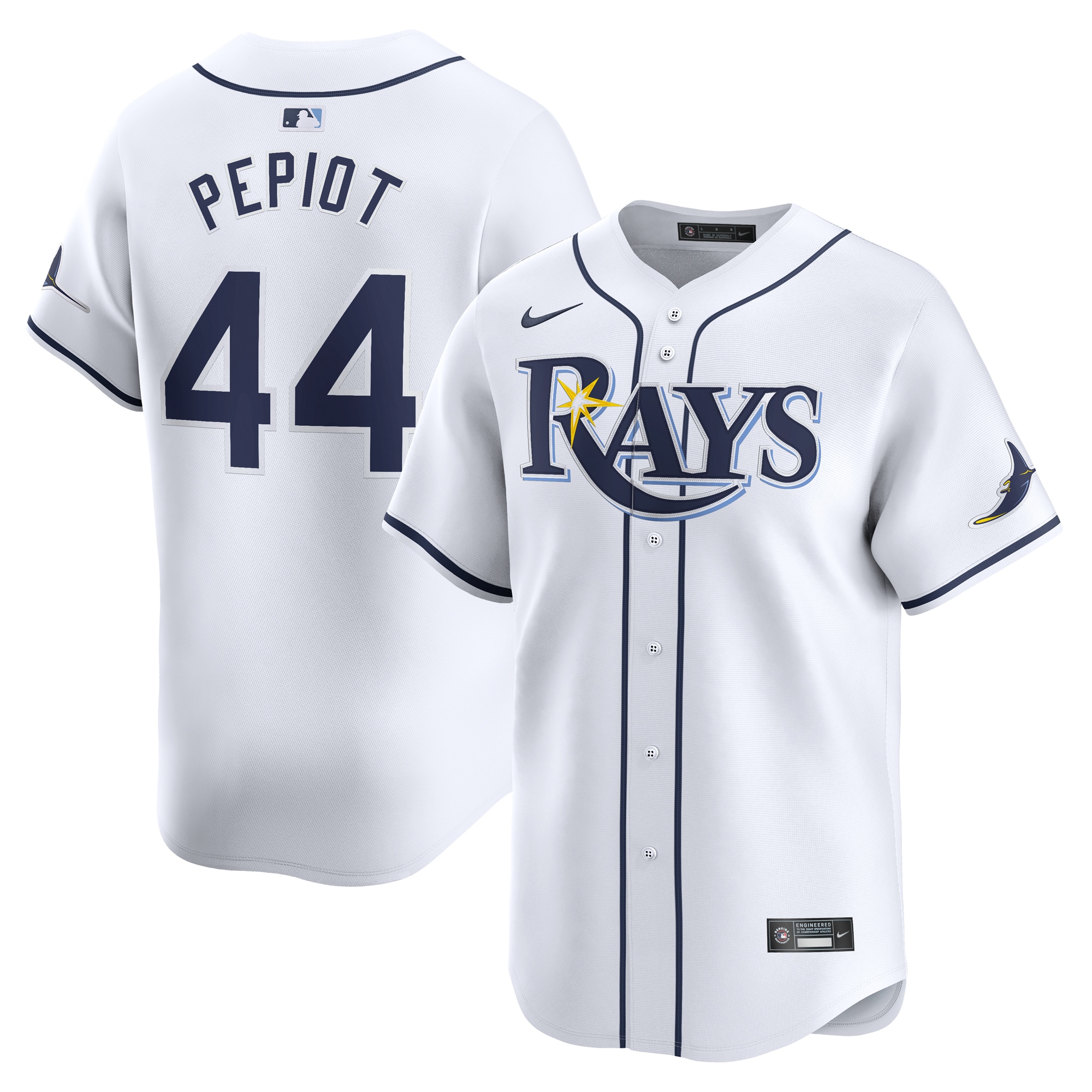 Ryan Pepiot Tampa Bay Rays Home Limited Player Jersey – White