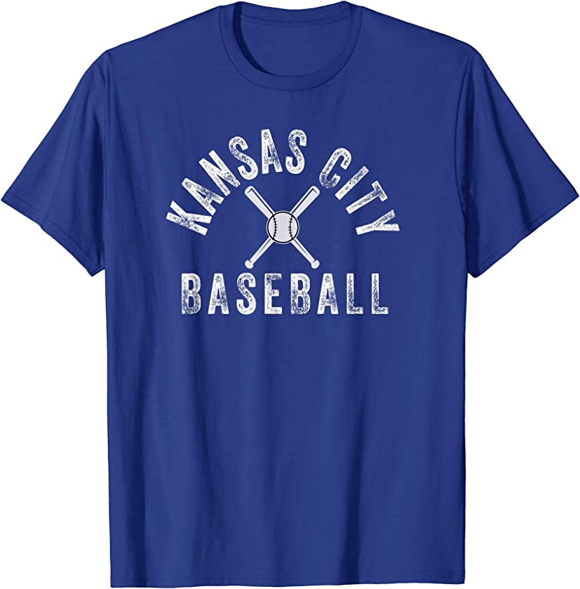 Kansas City KC Blue Sporty Style Kc Gift Cool Baseball Fan T-Shirt