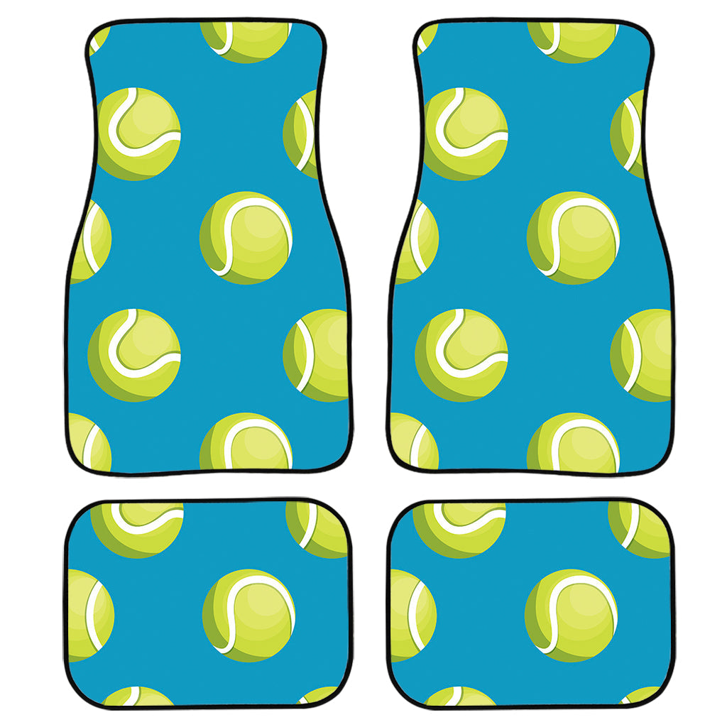 Tennis Theme Pattern Print Front And Back Car Floor Mats, Front Car Mat