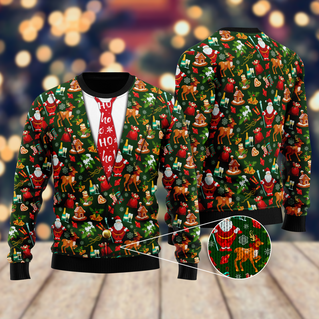 Xmas Hohoho Ugly Christmas Sweater | For Men & Women | Adult | Us1388