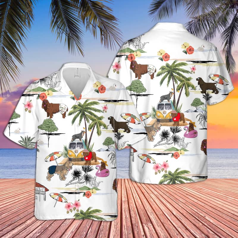 Unisex Sussex Spaniel Beach Hawaiian Shirt