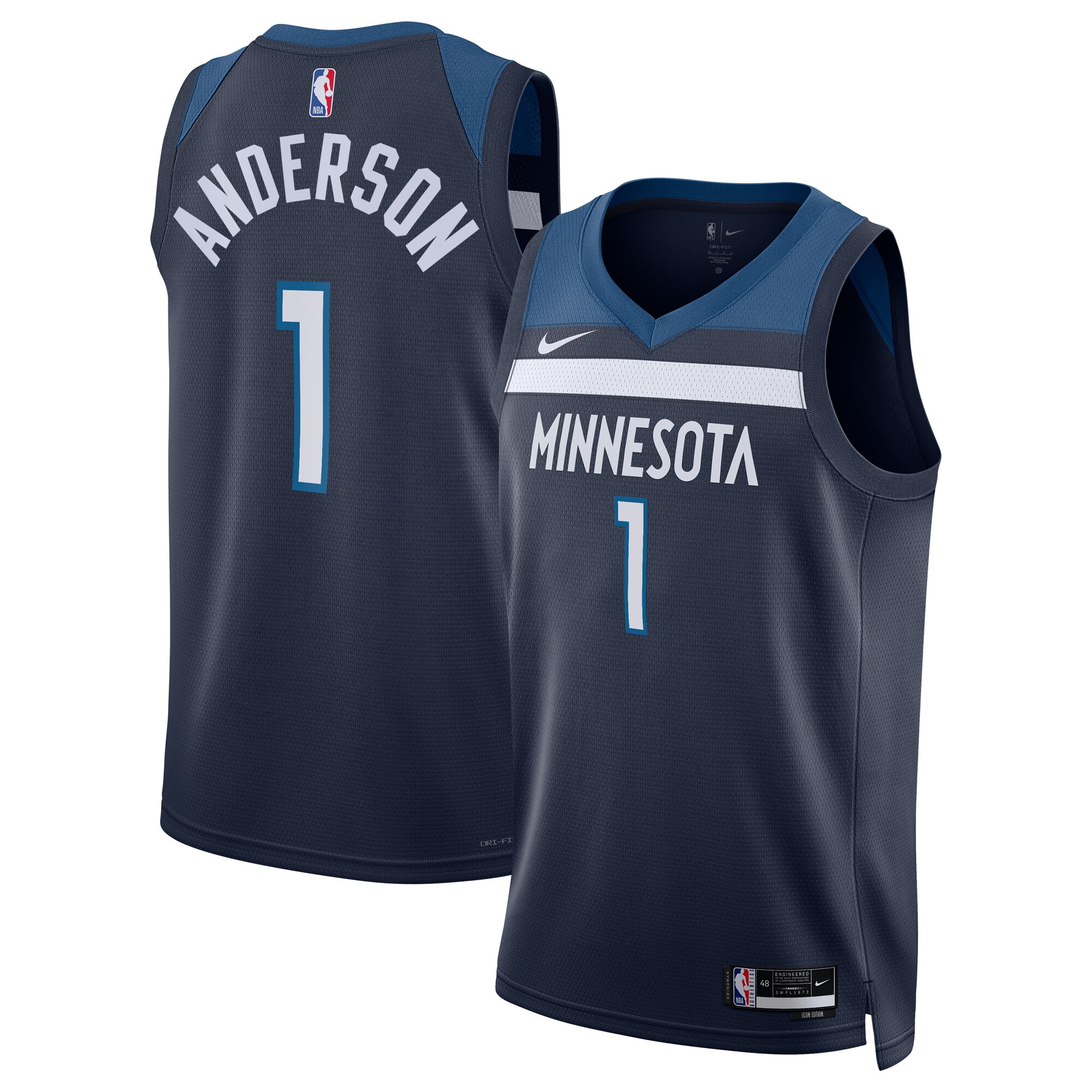 Minnesota Timberwolves Icon Edition Swingman Jersey – Navy – Kyle Anderson – Unisex