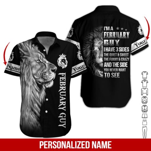 February Guy Custom Name Hawaii Shirt For Men Women Ha75945