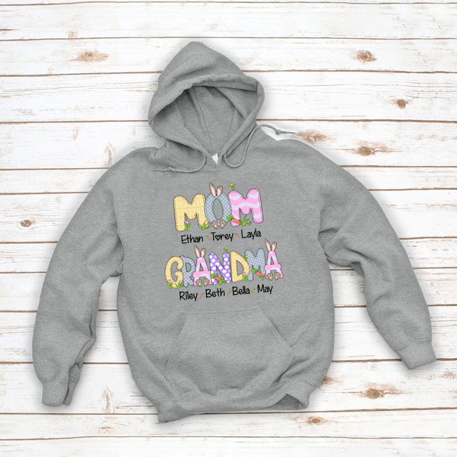 Personalized Mom And Grandma Easter Hoodie