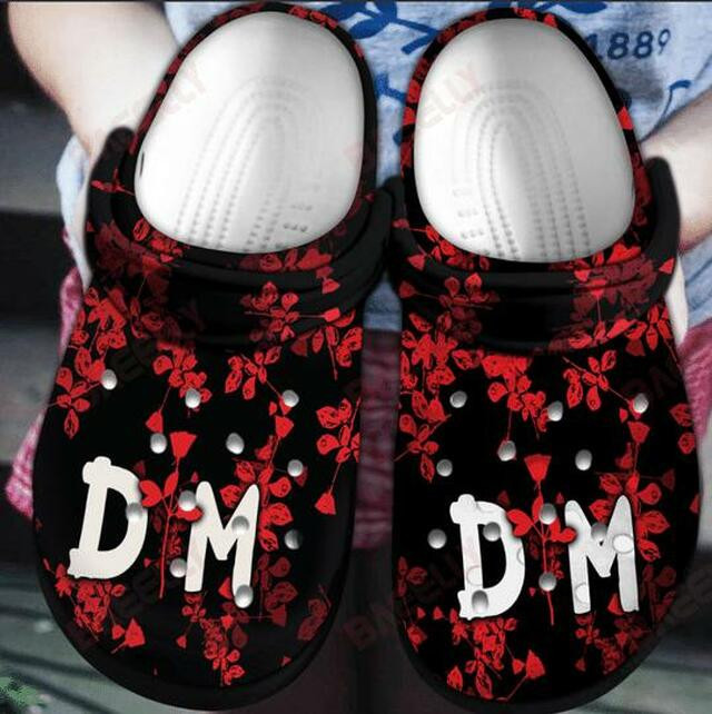 Depeche Mode Black Red Clogs Clogband Clog Comfortable Water Shoes