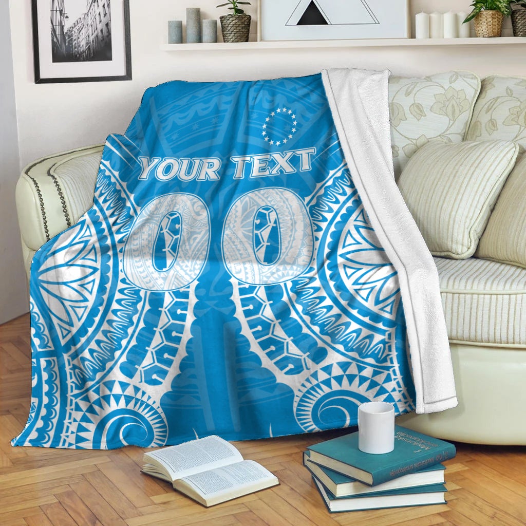 (Custom Personalised) Cook Islands Tongareva Blanket – Tribal Pattern – Lt12