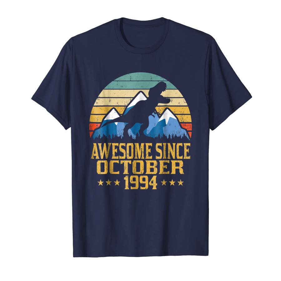 24th Birthday Gift Shirt Dinosaur October 1994 Shirt for Men