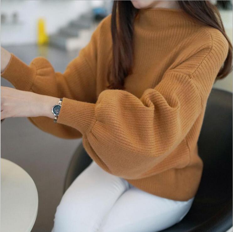 2022 New Women’s Coarse Wool Sweater Warm Spring Autumn Winter Casual Sleeved Pullover alx