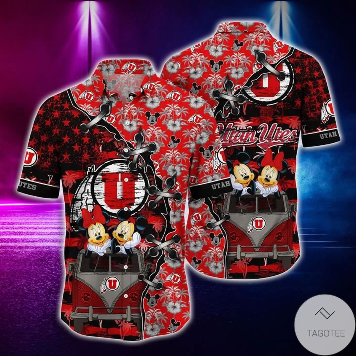 NCAA Utah Utes Mickey Mouse Hawaiian Shirt