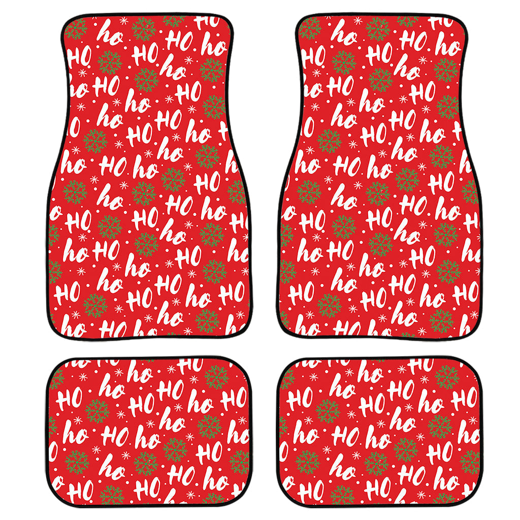 Christmas Hohoho Santa Claus Laugh Print Front And Back Car Floor Mats, Front Car Mat