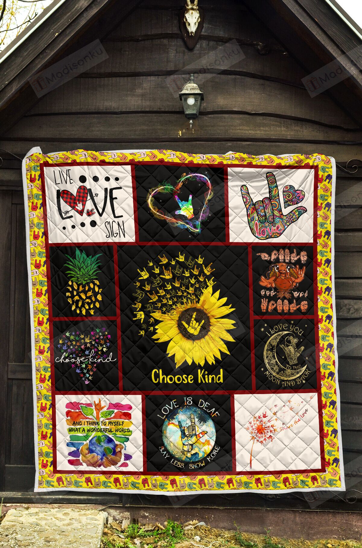 Sign Language Quilt Blanket Corethermax