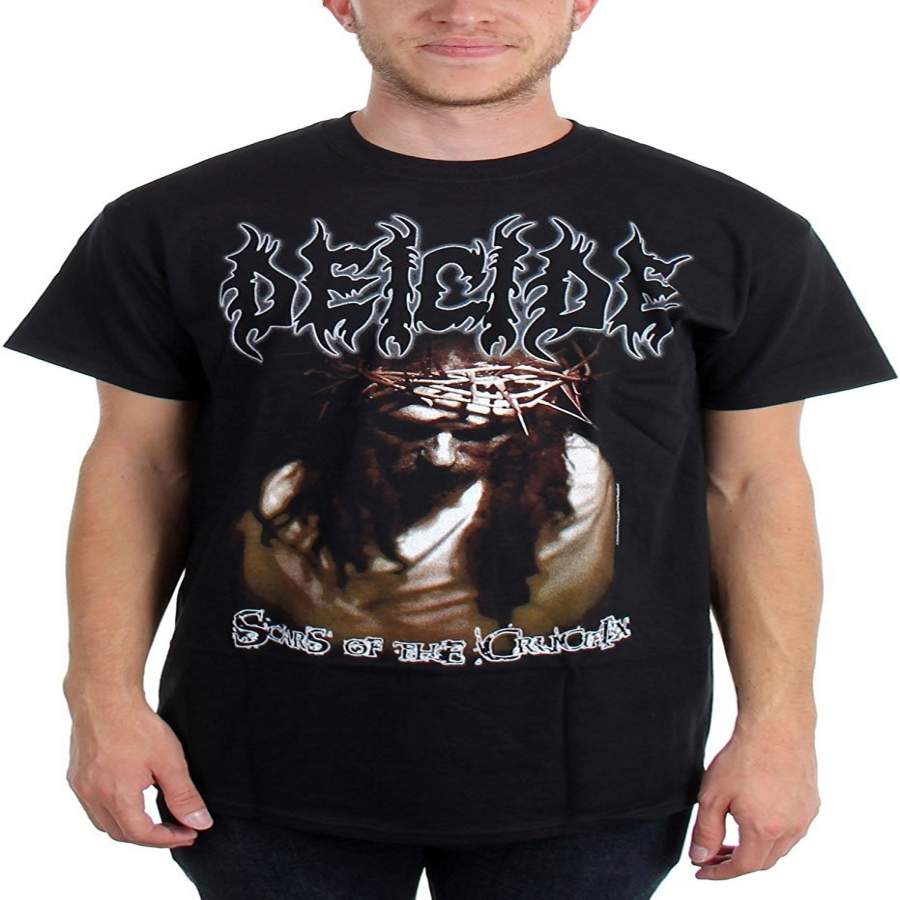 YPS Deicide Mens Scars Of The Crucifix Men’s Fashion T-shirt