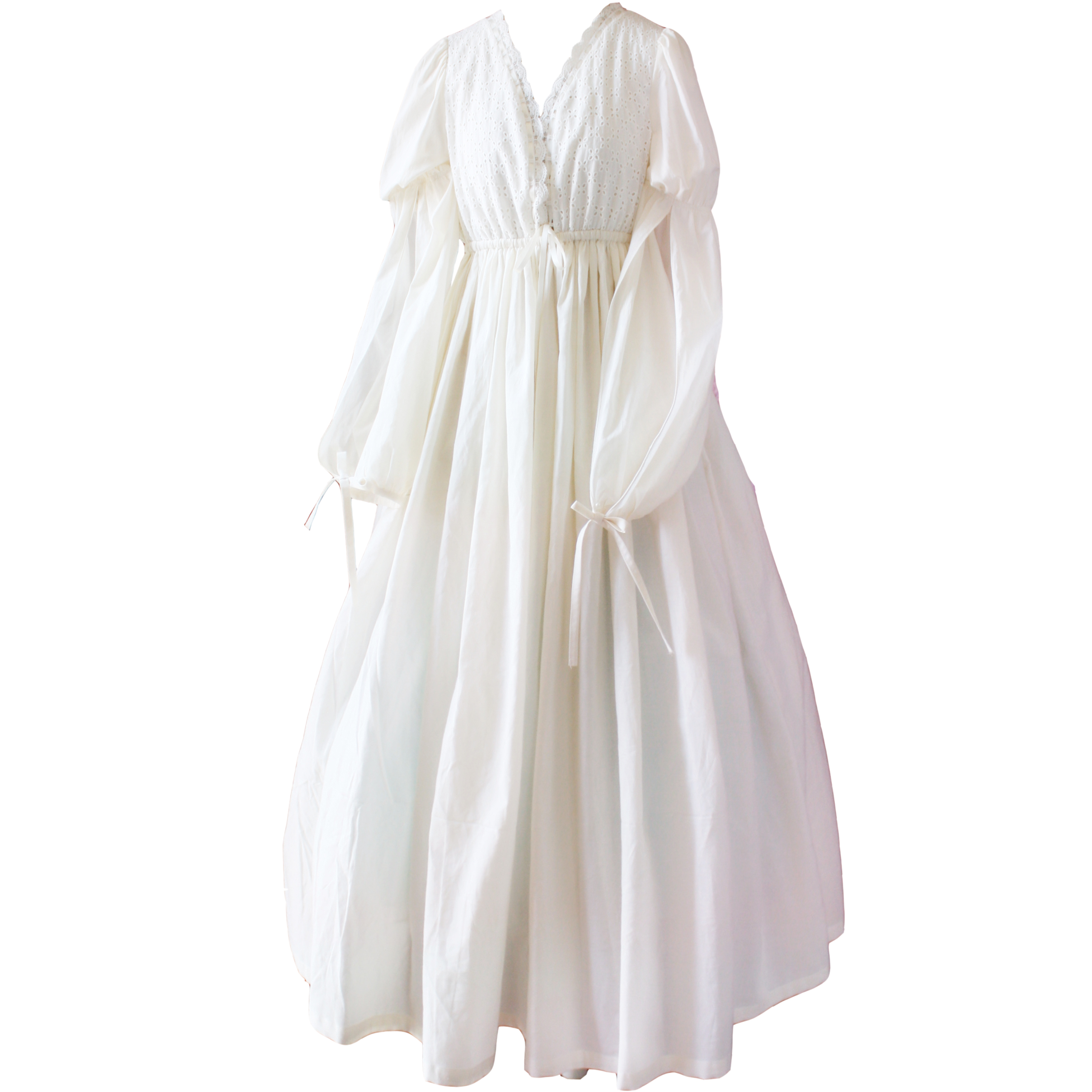 Vintage Sexy Sleepwear Women Cotton Medieval Nightgown White V-neck Queen Dress Night Dress Lolita Princess Home Dress alx