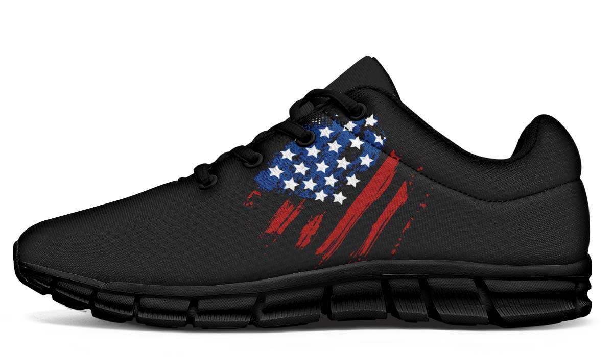 Usa Splatter Flag Breathable Sneakers Custom Shoes