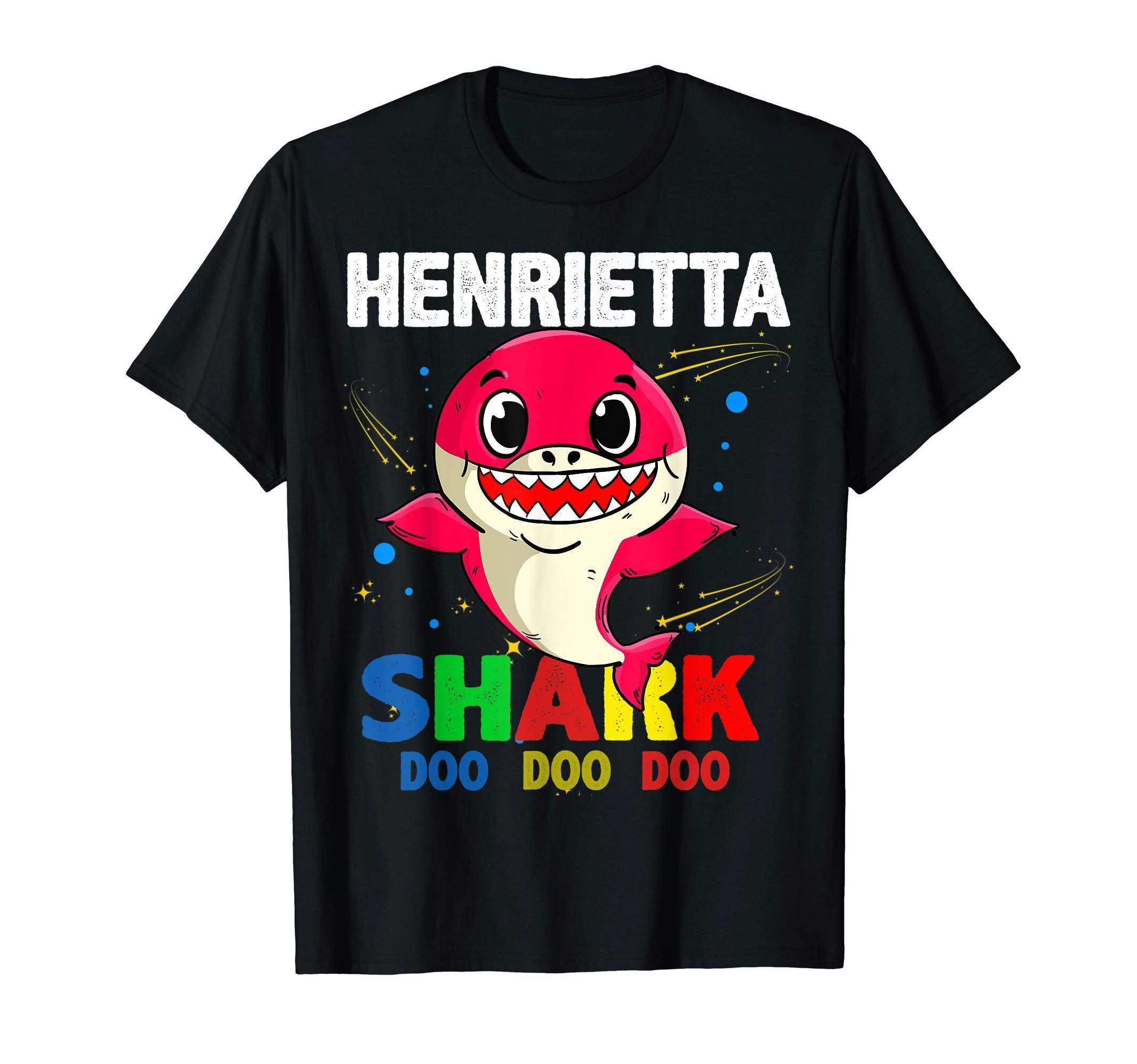 Custom Name Henrietta Shark Doo Doo Doo Shark Funny T Shirt