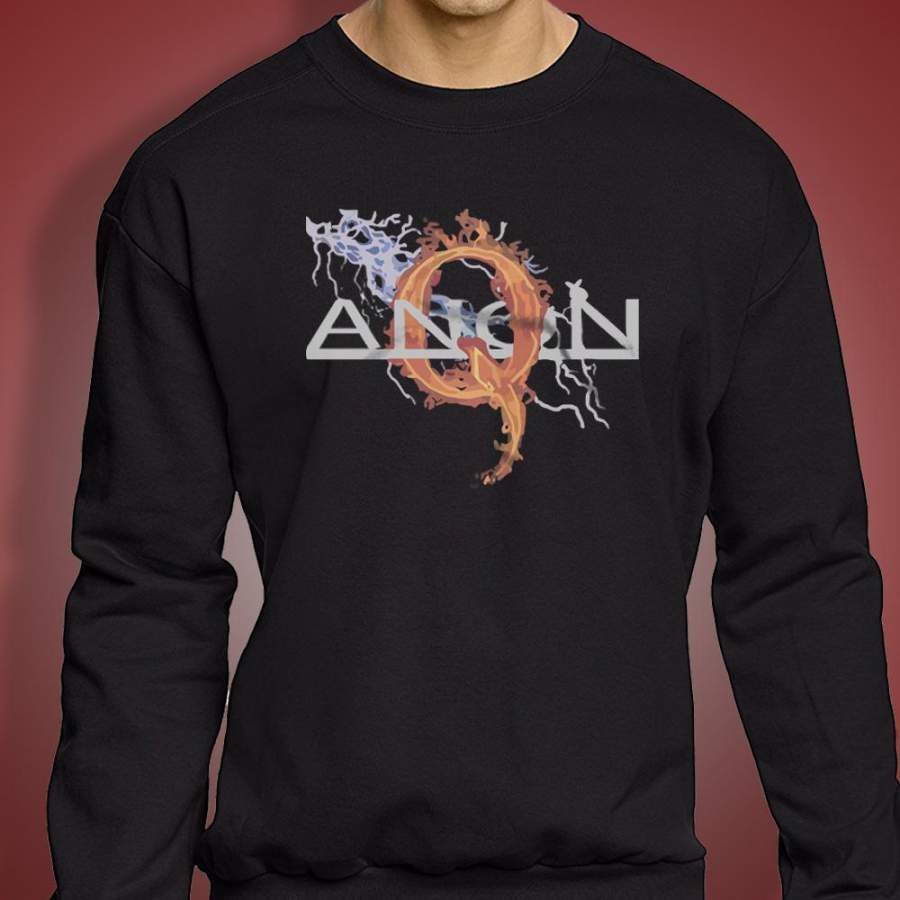 Qanon Rabbit Storm Fire Logo Men’S Sweatshirt