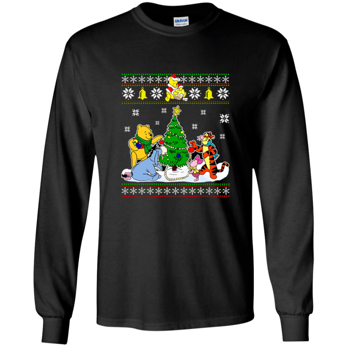 Check out this awesome Winnie The Pooh And Friends Ugly Christmas Shirt G240 Gildan LS Ultra Cotton T-Shirt