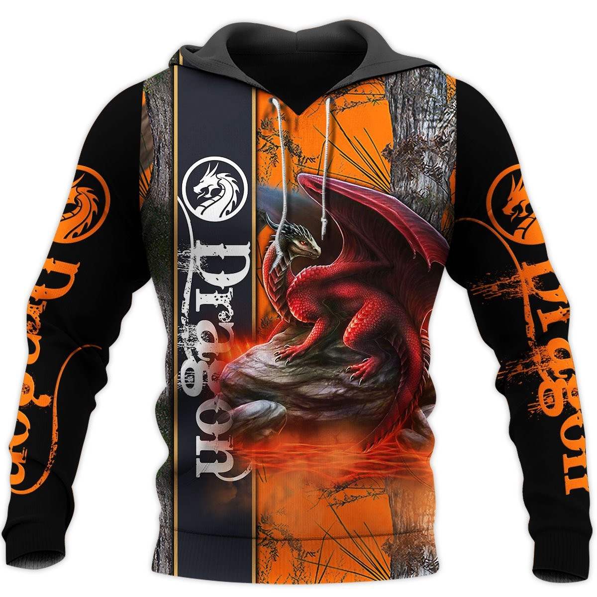 Dragon On Rock 3D All Over Print Hoodie Shirt For Men And Women