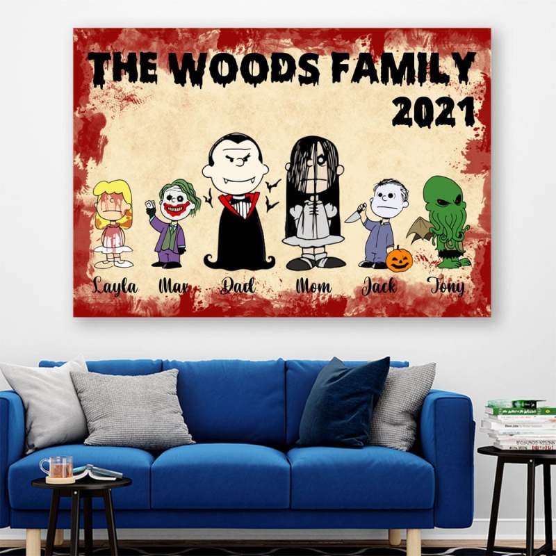 Personalized Family Halloween Canvas/Poster