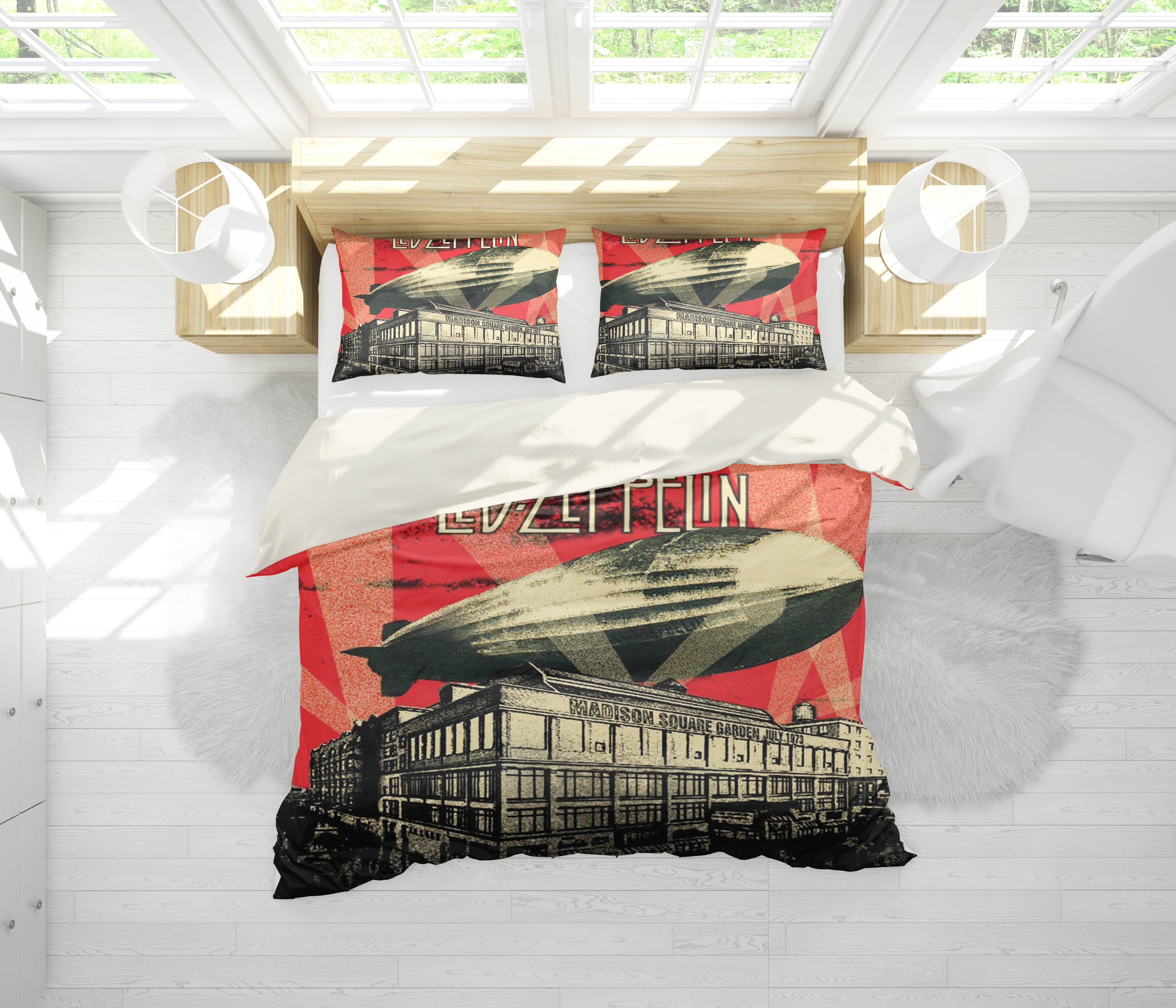 3D Band Led Zeppelin Quilt Cover Set Bedding Set Pillowcases 182