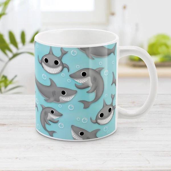 Cute Underwater Shark Pattern – Shark Mug