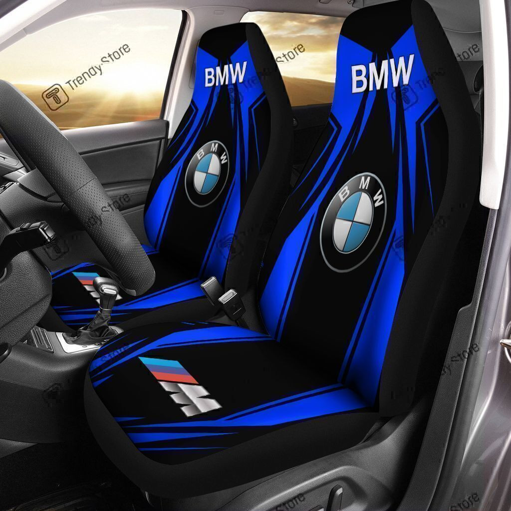 Bmw Car Seat Cover (Set Of 2) Ver 5 (Blue)