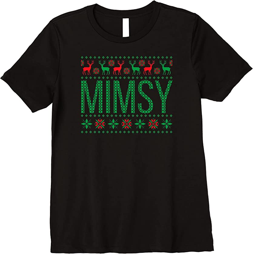 Womens Xmas Matching Outfits for Holiday Party Mimsy Ugly Christmas Premium T-Shirt