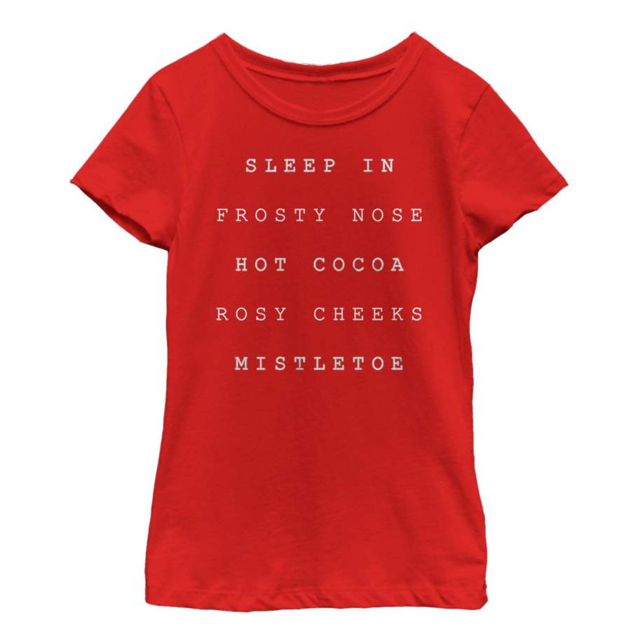 CHIN UP Girl’s Christmas Cozy Checklist  T Shirt