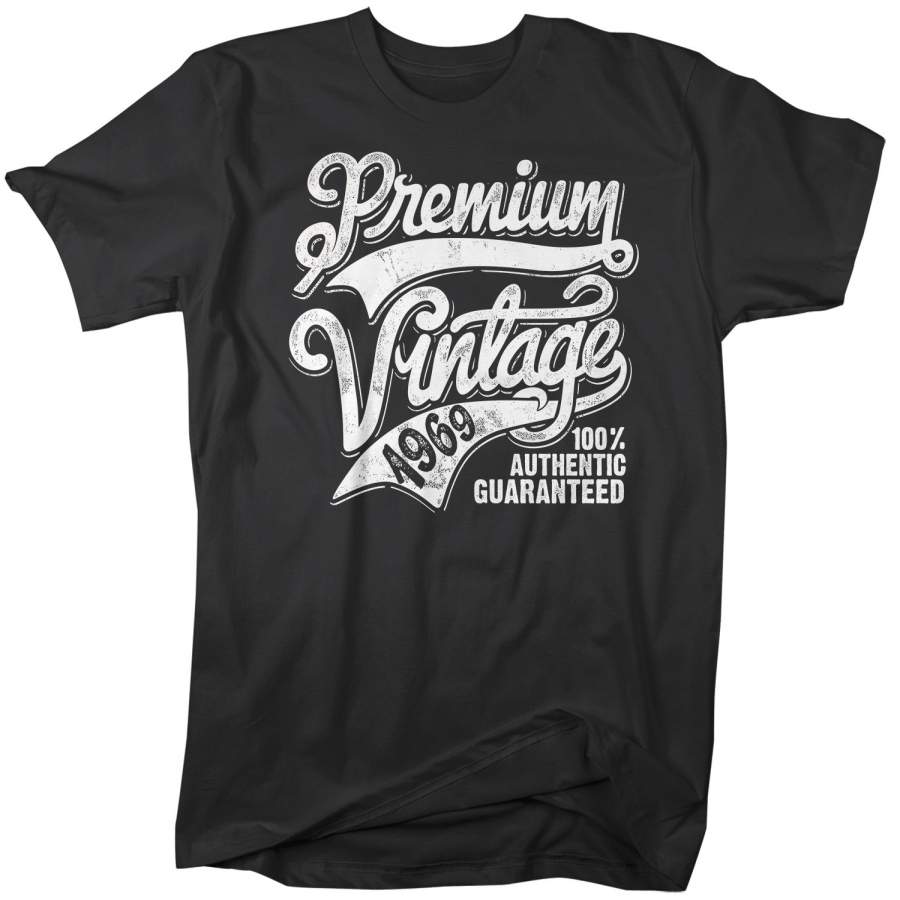 Men’s Premium Vintage T Shirt 1969 Birthday Made In Shirt 50th Birthday Tee Retro Gift Idea Vintage Tee