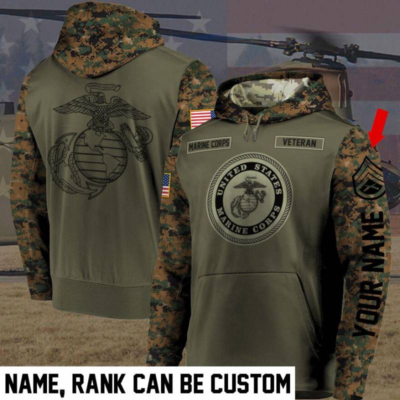 United States MARINE CORPS Pullover Hoodie Customize TBD212008HD04-USMC