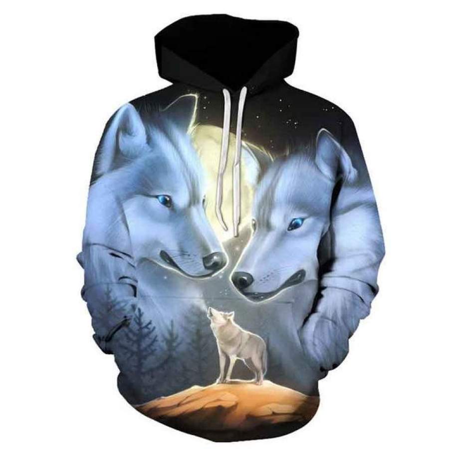 3D  Wolf Hoodies