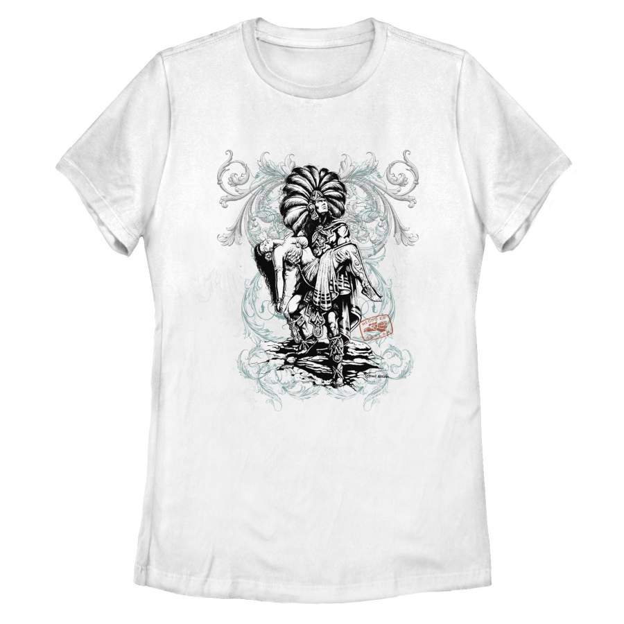 Aztlan Women’s Aztec Warrior  T Shirt White S