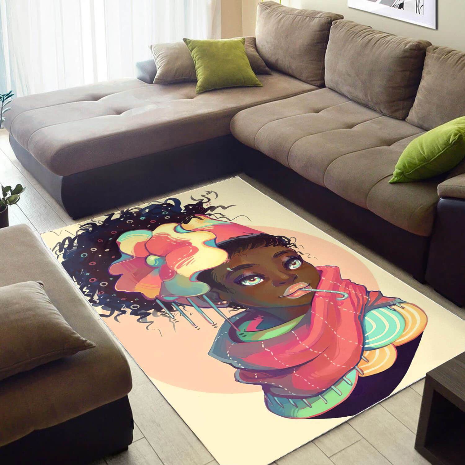 African American Area Rugs Beautiful Black Afro Girl African American Print Rug Afrocentric Decor Ideas BPS42074