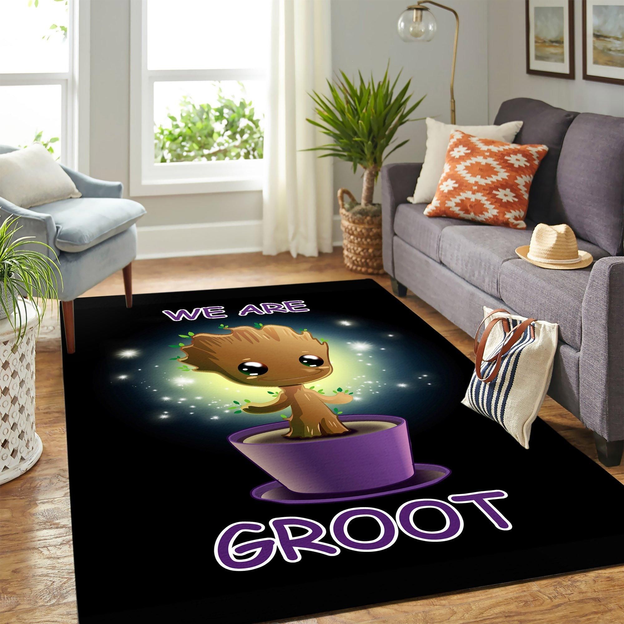 Baby Groot Guardians Of The Galaxy Area Rug Geeky Carpet – home decor – Bedroom Living Room decor